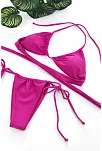 Kadın Fuşya Yandan Bağlamalı Tangalı Üçgen Bikini Mayo Takımı – Modern, Konforlu Ve Günlük Kombinlere Uygun