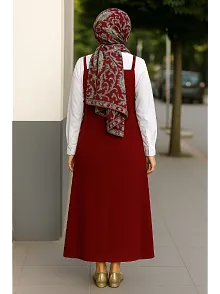 Kadın Bordo Basic Ayarlanabilir Askılı Jile Elbise – Şık, Rahat Ve 4 Mevsim Kullanıma Uygun