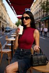Kadın Bordo Kolsuz Balıkçı Yaka Basic Bluz