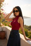Kadın Bordo Kolsuz Balıkçı Yaka Basic Bluz