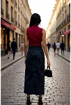 Kadın Bordo Kolsuz Balıkçı Yaka Basic Bluz