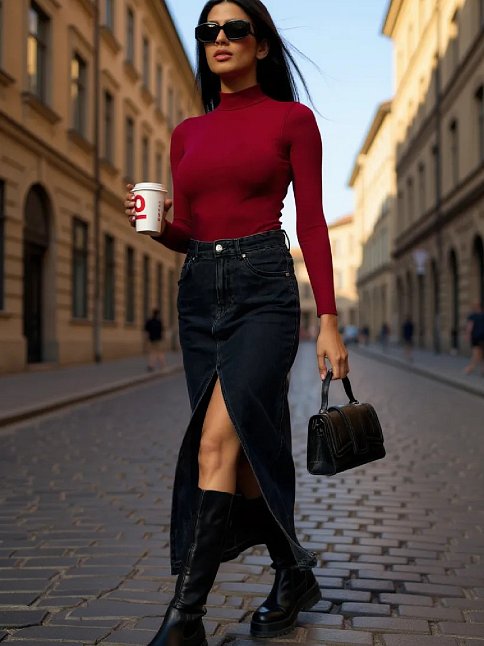 Kadın Bordo Kolsuz Balıkçı Yaka Basic Bluz