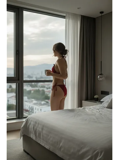 Kadın Bordo Fiyonklu İç Çamaşırı Ve Uzun Kollu V Yaka Pijama Takımı 4'lü Set