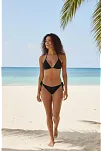 Kadın Siyah Pedli Bel Ve Boyundan Bağlamalı Dantelli Şık Bikini Takımı