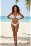 Kadın Beyaz Pedli Bel Ve Boyundan Bağlamalı Dantelli Şık Bikini Takımı