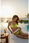 Kadın Fosforlu Yandan Bağlamalı Bikini Mayo Takımı