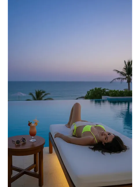 Kadın Fosforlu Yandan Bağlamalı Bikini Mayo Takımı