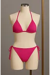 Kadın Fuşya Yandan Bağlamalı Bikini Mayo Takımı