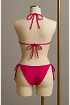 Kadın Fuşya Yandan Bağlamalı Bikini Mayo Takımı