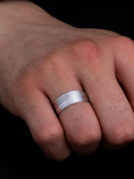 Erkek Gümüş Yüzük - 925 Ayar Sade Gümüş Alyans Yüzük Erkek Gümüş Yüzük - 925 Ayar Sade Gümüş Alyans Yüzük