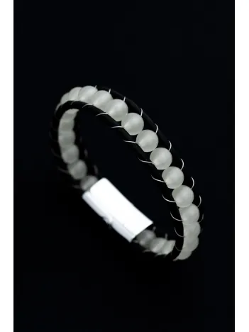 Neon Fosforlu Çelik Deri Bilelklik DKLNONNEON1