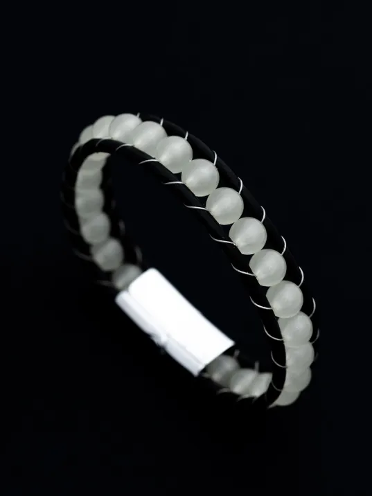 Neon Fosforlu Çelik Deri Bilelklik DKLNONNEON1 Neon Fosforlu Çelik Deri Bilelklik DKLNONNEON1