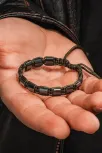 Erkek Kadın Doğal Taş Bileklik - Siyah Hematit Doğal Taşlı Makrome Model 3 Unisex Bileklik Erkek Kadın Doğal Taş Bileklik - Siyah Hematit Doğal Taşlı Makrome Model 3 Unisex Bileklik