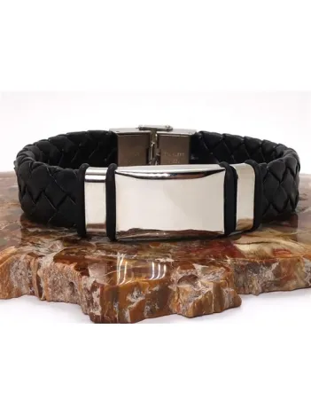 Örme Deri Erkek Bileklik Kalın Model