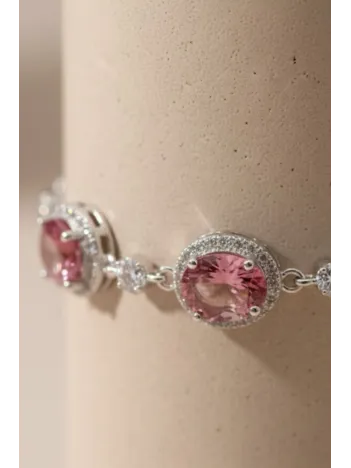 Kadın Gümüş Bileklik – Damla Model Doğal Zultanit Taşlı Zarif Üçlü Tasarım Bileklik