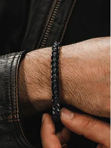 Çelik Bileklik - Siyah Seramik Modern Çelik Bileklik