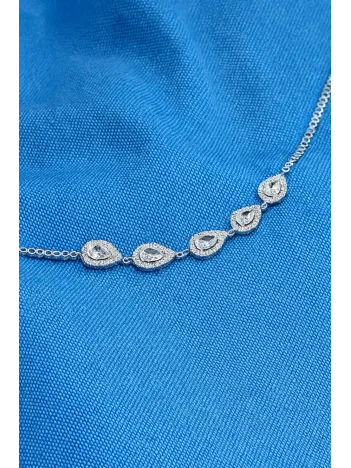 Lucia Zirkon Taşlı Gümüş Su Yolu Kadın Bileklik