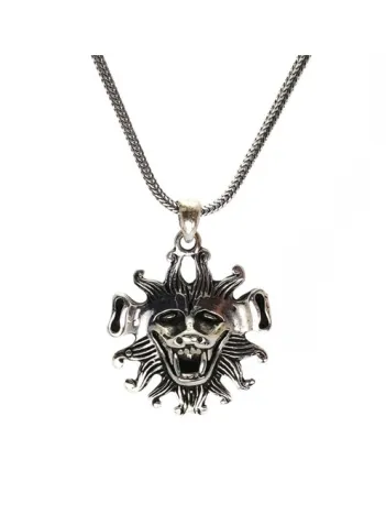 Gotik Kurt Adam Gümüş Erkek Kolye Zincir