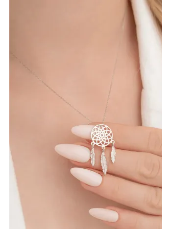 Düş Kapanı Bayan Gümüş Kolye GKLGMSDUSKP