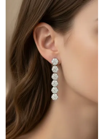 Almira Su Yolu Gümüş Küpe