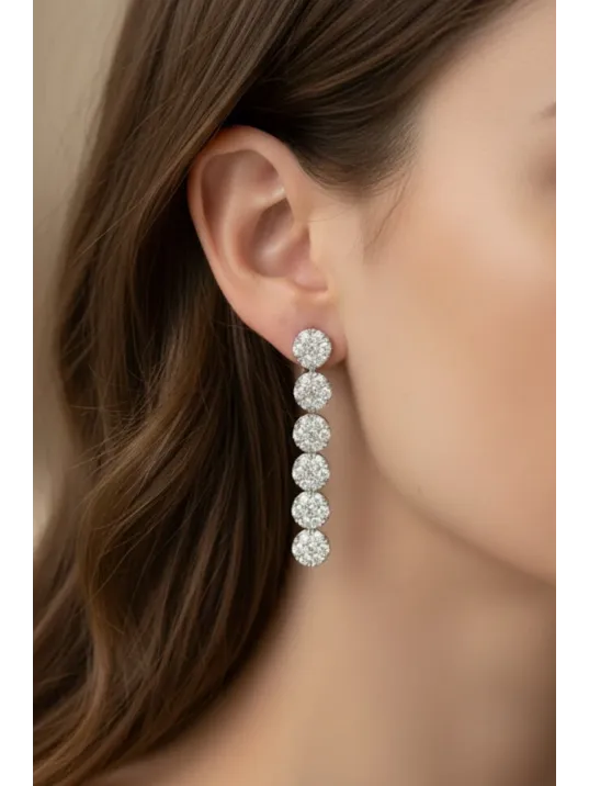 Almira Su Yolu Gümüş Küpe