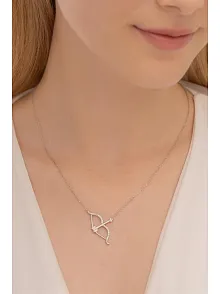 Ok Yay Bayan Gümüş Kolye Zincir