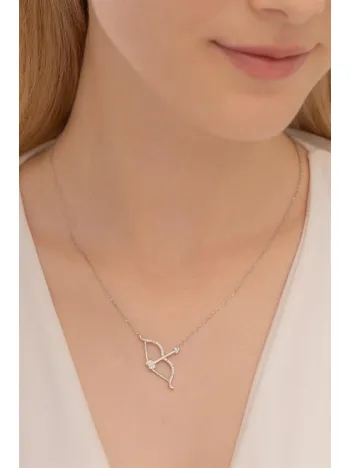 Ok Yay Bayan Gümüş Kolye Zincir