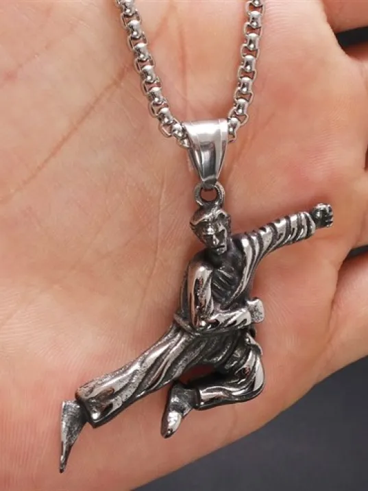 Ottoman Kareteci Çelik Kolye Zincir