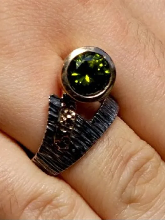 Edebali Usta Özel Tasarımı Efdal Gümüş Bayan Yüzük