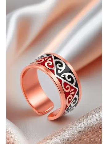 Kadın Bakır Yüzük - Carlotta Model Özel Baskı Yüzük