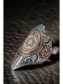 Erkek Süleyman Mührü Turkuaz Zirkon Taşlı Yaldız Model 925 Ayar Gümüş Yüzük Zihgir Model Erkek Süleyman Mührü Turkuaz Zirkon Taşlı Yaldız Model 925 Ayar Gümüş Yüzük Zihgir Model