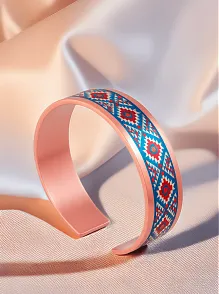 Kadın Bakır Bileklik - Dolores Model Özel Baskı Metal Kutu Ve Kuvars Taşı