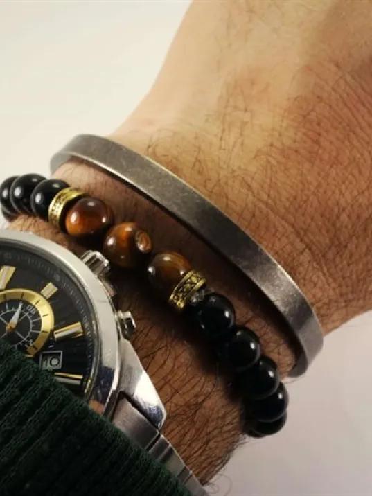 OttoMan Otantik Eskitilmiş Kelepçe Erkek Çelik Bileklik