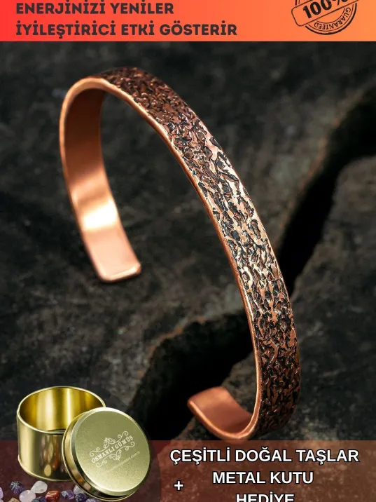 Ağaç Kabuğu Model Bakır Bileklik El Işçiliği Kelepçe Metal Kutu Doğal Taşlar Kadın Erkek Bilezik Ağaç Kabuğu Model Bakır Bileklik El Işçiliği Kelepçe Metal Kutu Doğal Taşlar Kadın Erkek Bilezik