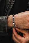 Erkek Gümüş Bileklik - Scarlet El Yapımı Model Erkek Bileklik Kelepçe Her Bileğe Uyar