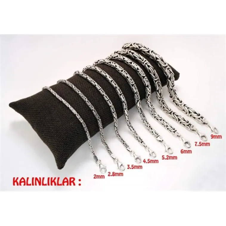 Erkek Gümüş Zincir Kolye Yuvarlak Kral Model Erkek Gümüş Zincir Kolye Yuvarlak Kral Model