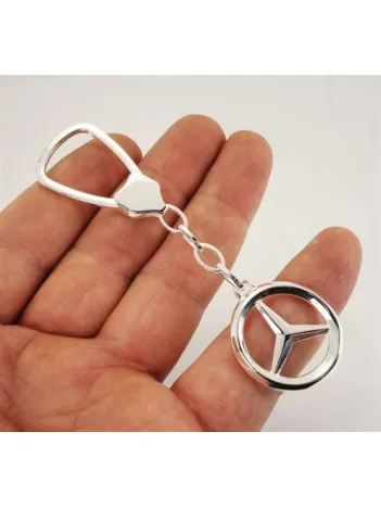 Gümüş Mercedes Anahtarlık