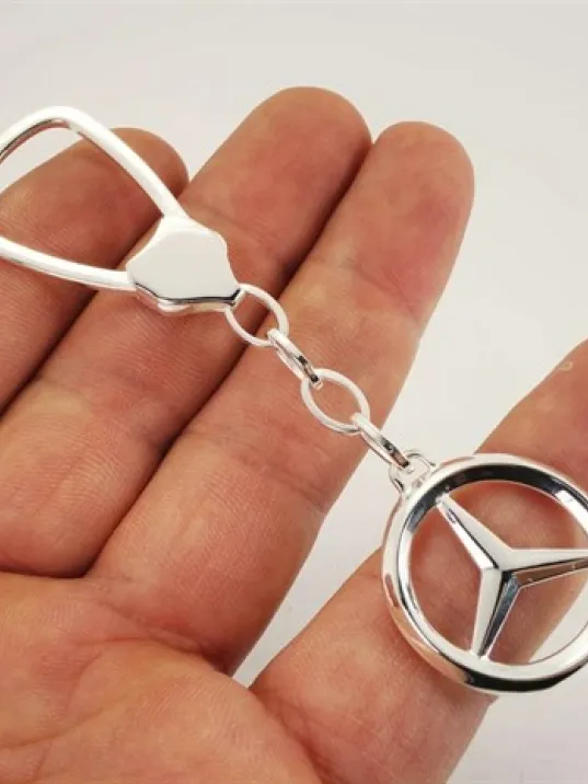Gümüş Mercedes Anahtarlık