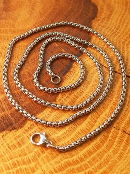 Polo Erkek Çelik Kolye Zincir 2mm İnce Model Polo Erkek Çelik Kolye Zincir 2mm İnce Model