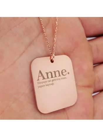 Annelere Özel Bayan Gümüş Kolye Zincir