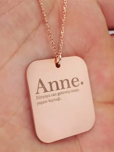 Annelere Özel Bayan Gümüş Kolye Zincir