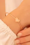 Kadın Gümüş Bileklik - El Yapımı Rose Kaplama Gümüş Zirkon Taşlı Kalp Motifli Kadın Bileklik Kadın Gümüş Bileklik - El Yapımı Rose Kaplama Gümüş Zirkon Taşlı Kalp Motifli Kadın Bileklik