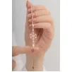 Kadın Gümüş Bileklik - Kar Tanesi Gümüş Bileklik Zirkon Taşlı Rose