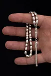 Gümüş Tespih Arpa Kesim Noktalı Orta Boy 20 gr Gümüş Tespih Arpa Kesim Noktalı Orta Boy 20 gr