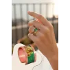 Kadın Bakır Yüzük - Ester Model Özel Baskı Metal Kutu Ve Kuvars Taşı Kadın Bakır Yüzük - Ester Model Özel Baskı Metal Kutu Ve Kuvars Taşı