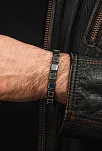 Erkek Kadın Doğal Taş Bileklik - Hematit Doğal Taşlı Makrome Gemi Dümeni Model Unisex Bileklik