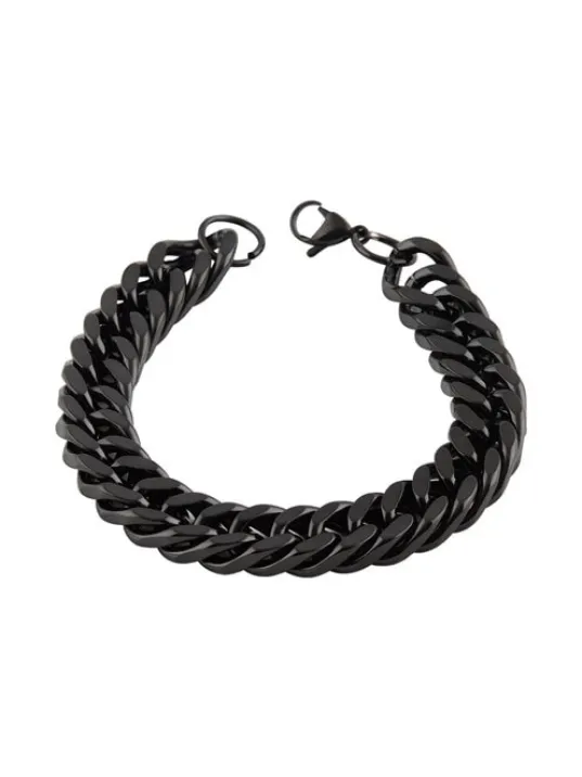 Ottoman Gurmet Siyah Renk Çelik Erkek Bileklik CBLSYHGURMT-SYH