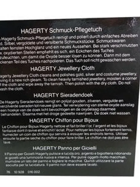 HAGERTY GÜMÜŞ ALTIN PARLATMA BEZİ - CİLA İÇERİR!