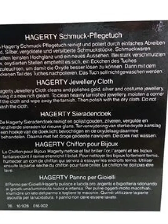 HAGERTY GÜMÜŞ ALTIN PARLATMA BEZİ - CİLA İÇERİR!