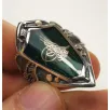 Osmanlı Tuğralı Yeşil Mineli Gümüş Erkek Zihgir Yüzük Osmanlı Tuğralı Yeşil Mineli Gümüş Erkek Zihgir Yüzük